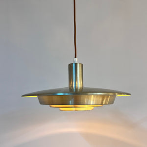 Lamellenlampe silber von Erik Jensen für Teknika