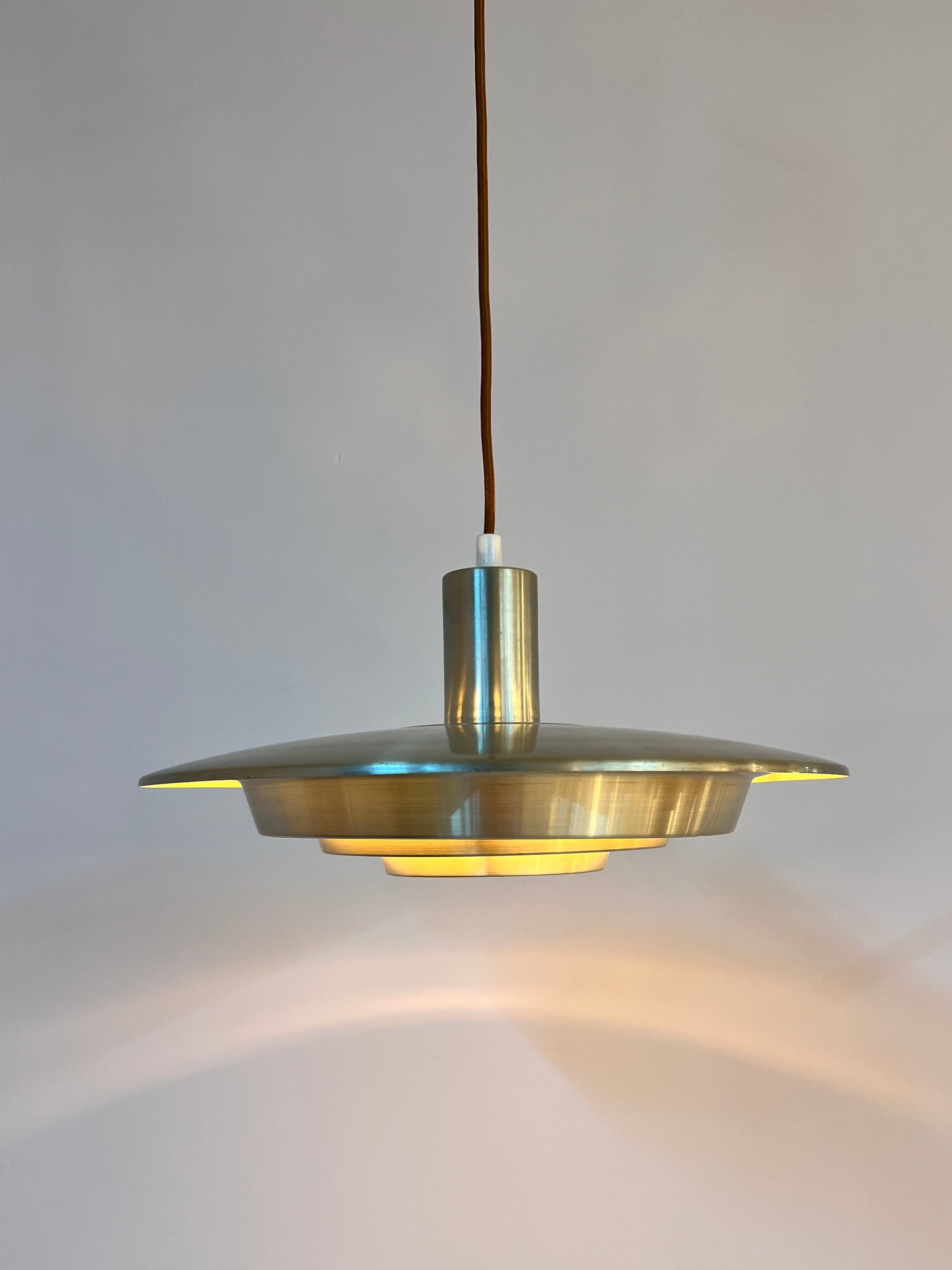Lamellenlampe silber von Erik Jensen für Teknika
