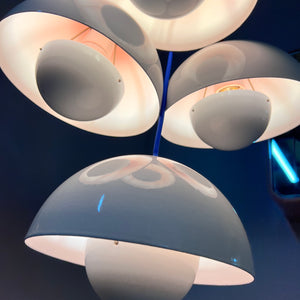 Hängelampe Flowerpot weiß Emaille von Verner Panton für Louis Poulsen