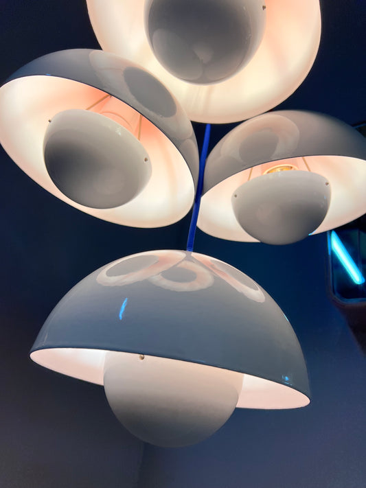 Hängelampe Flowerpot weiß Emaille von Verner Panton für Louis Poulsen