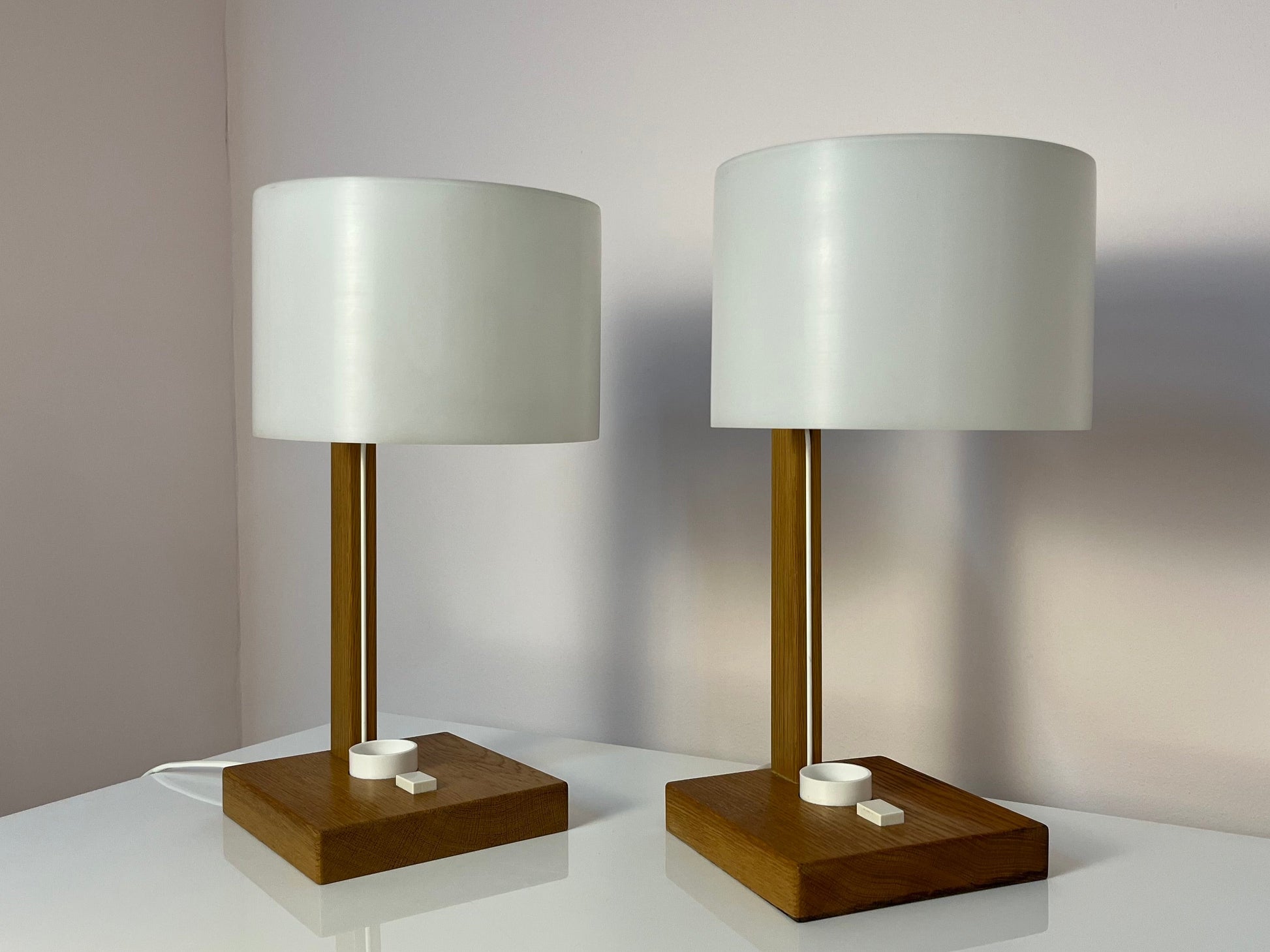 Schreibtischlampe weiß Eiche von Luxus Vittsjö