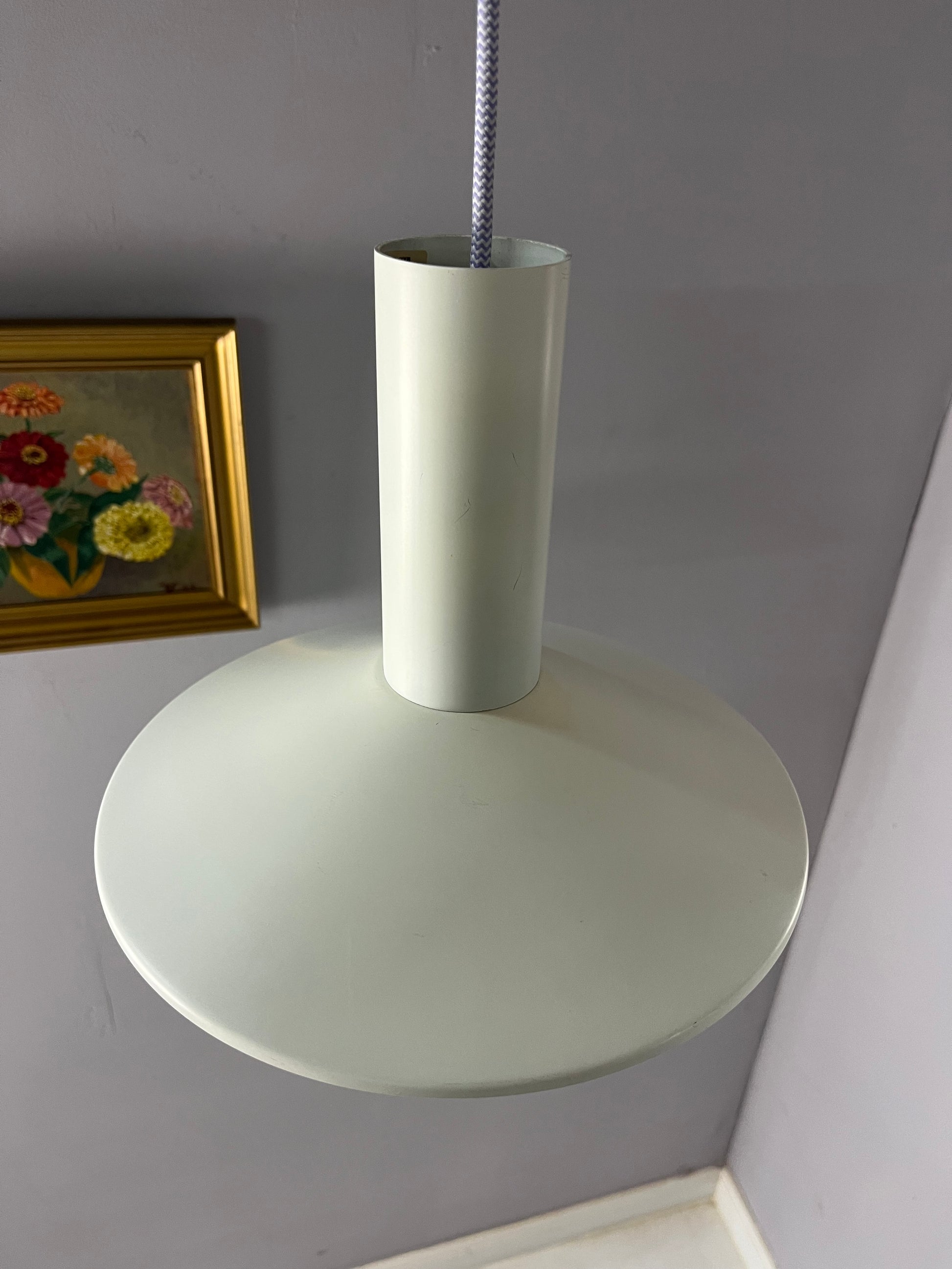 Hängelampe Modell 880 weiß silber von Schmidt’s Lampedesign