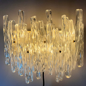 Wandlampe Eisglas