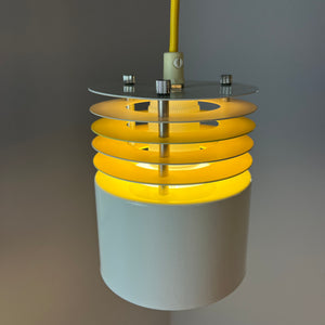 Hängelampe neu lackiert weiß gelb