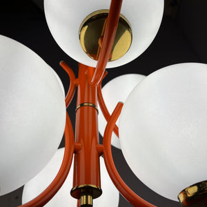 Kronleuchter weiß orange von Richard Essig