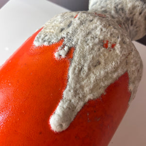 Vase Fat Lava 1439/40 orange weiß von Uebelacker Keramik