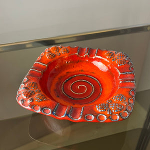 Aschenbecher orange Keramik von Dümler & Breiden