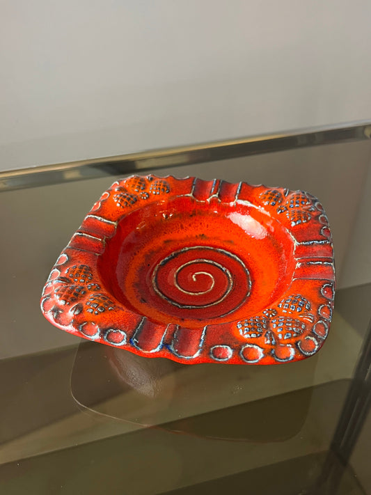 Aschenbecher orange Keramik von Dümler & Breiden
