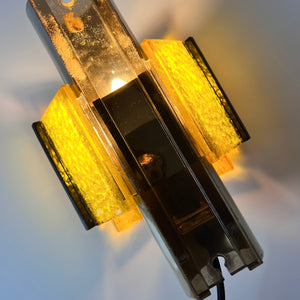 Wandlampe gelb schwarz von Claus Bolby für Cebo
