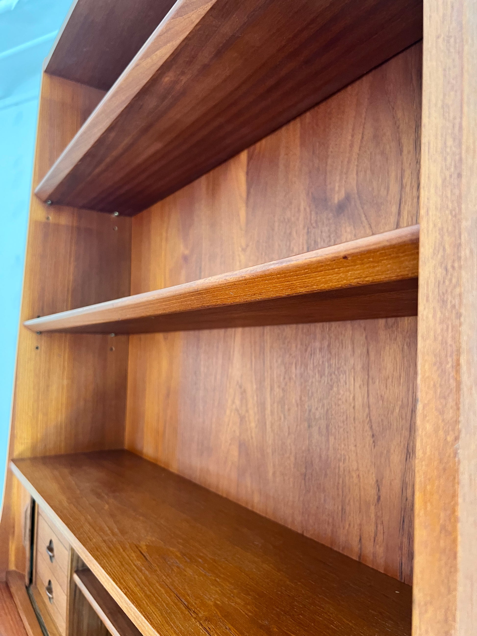 Bücherregal Teak mit Sekretär & Ausziehplatte von Johannes Sorth für Nexø