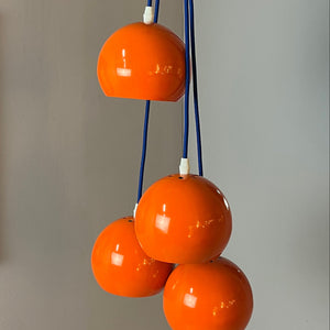 Kugellampe neu lackiert orange aus Dänemark