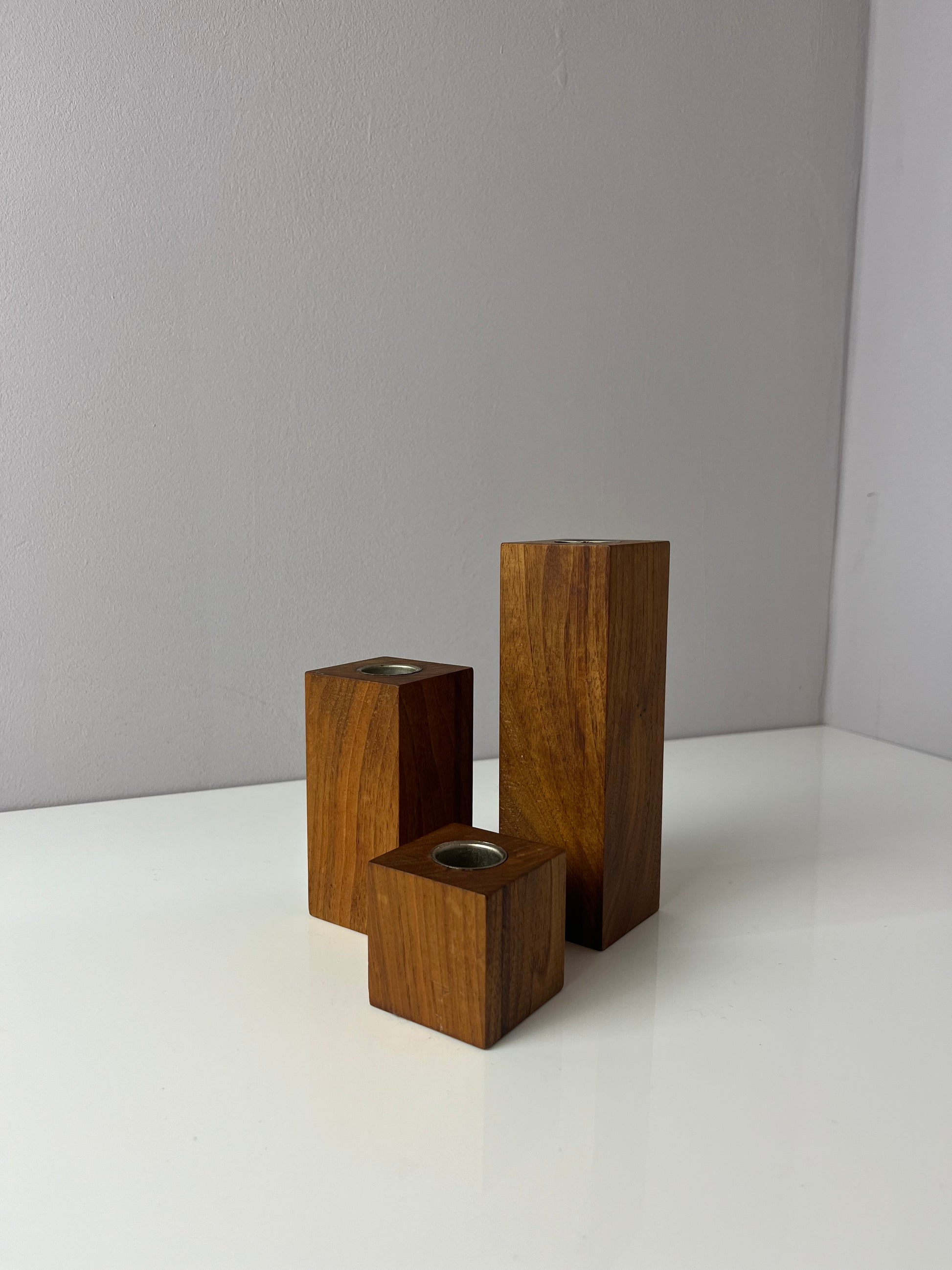 Set: Trio Kerzenständer Teak