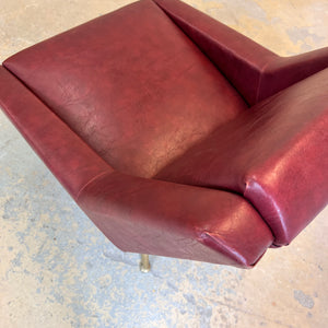 Sessel rot Kunstleder aus Italien