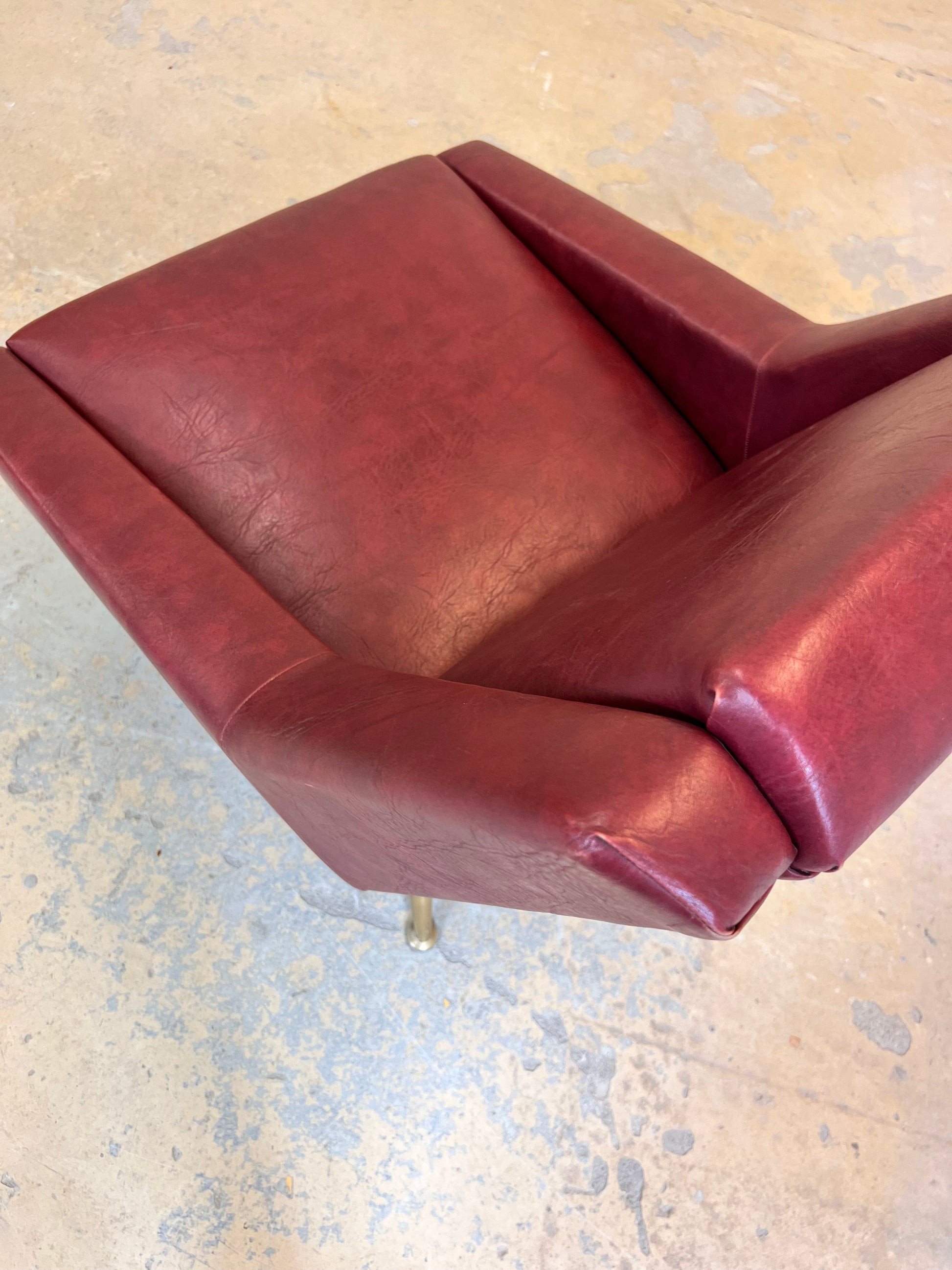Sessel rot Kunstleder aus Italien