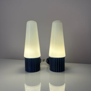 Set: 2x Wandlampe Modell 6020 blau von Sigvard Bernadotte für Ifö