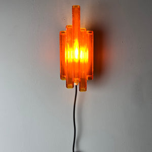 Wandlampe bernsteingelb von Claus Bolby für Cebo