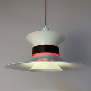 Lamellenlampe weiß schwarz von Bent Nordsted für Lyskaer Belysning