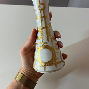 Vase weiß gold von Vera Kristansen für Lilien Porzellan