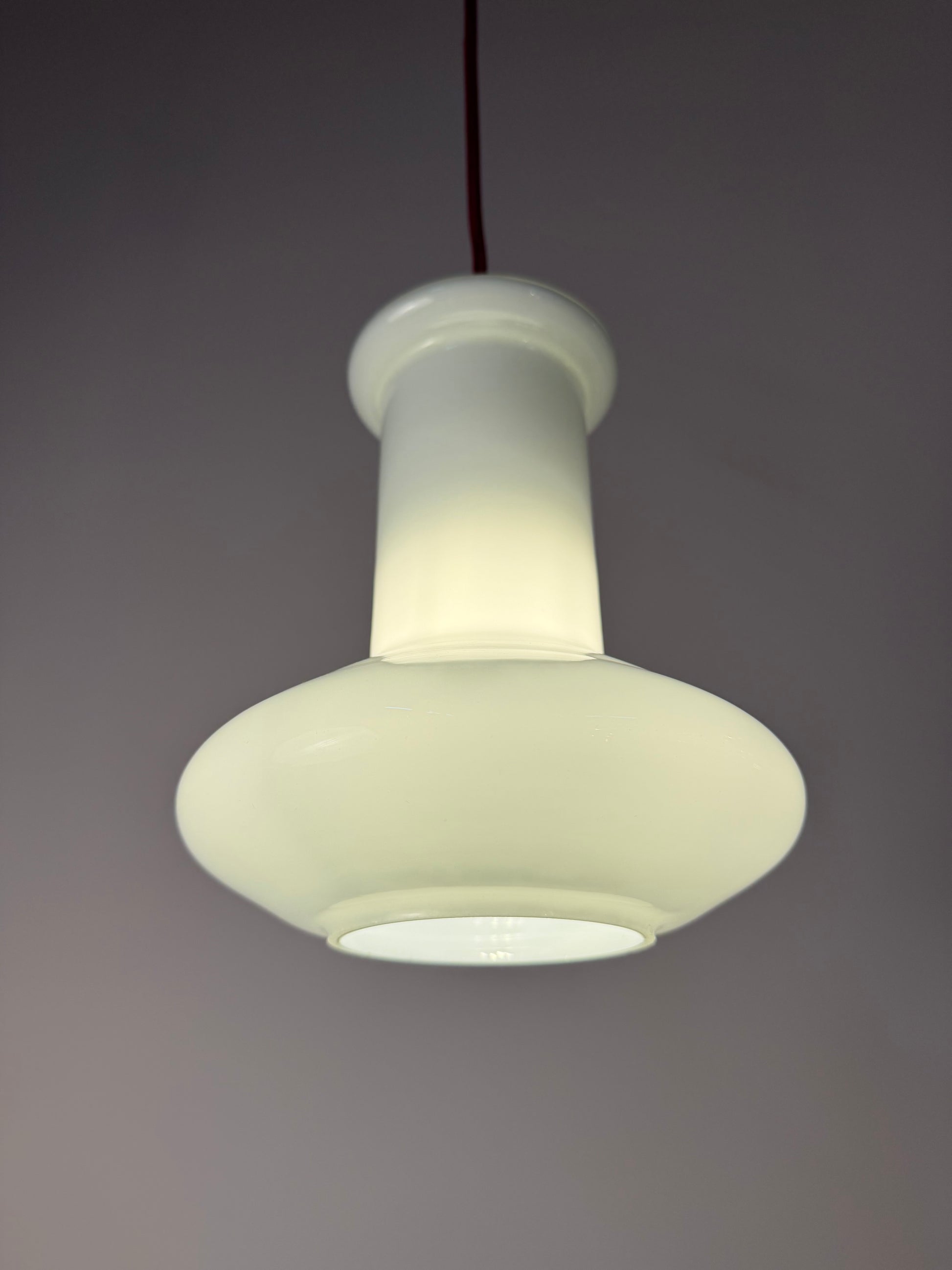 Hängelampe weiß glänzend Glas von Lyskær