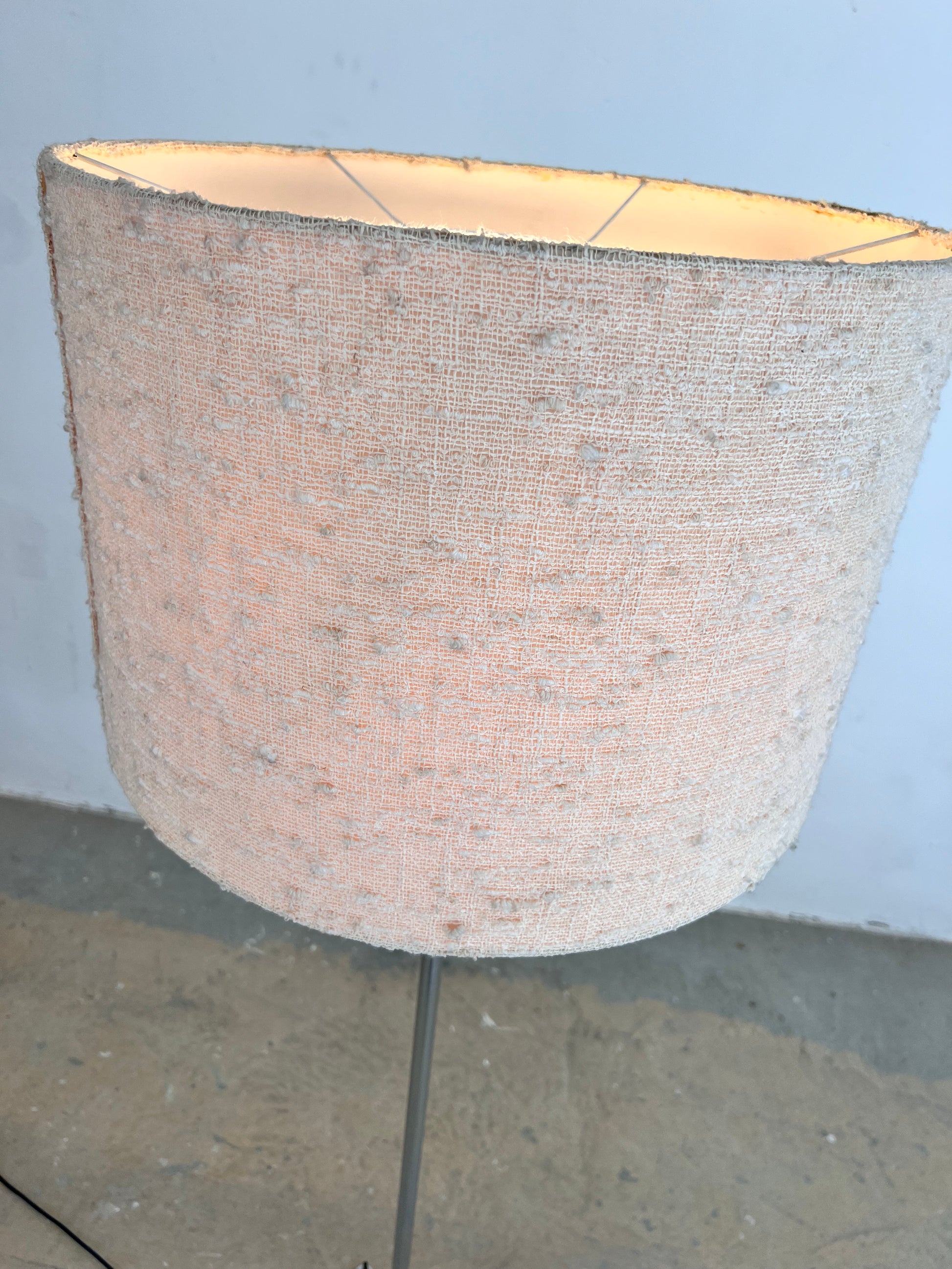 Stehlampe Chrom mit Stoff-Schirm von STAFF