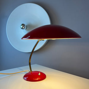 Schreibtischlampe Typ 6781 rot von Christian Dell für Kaiser Idell