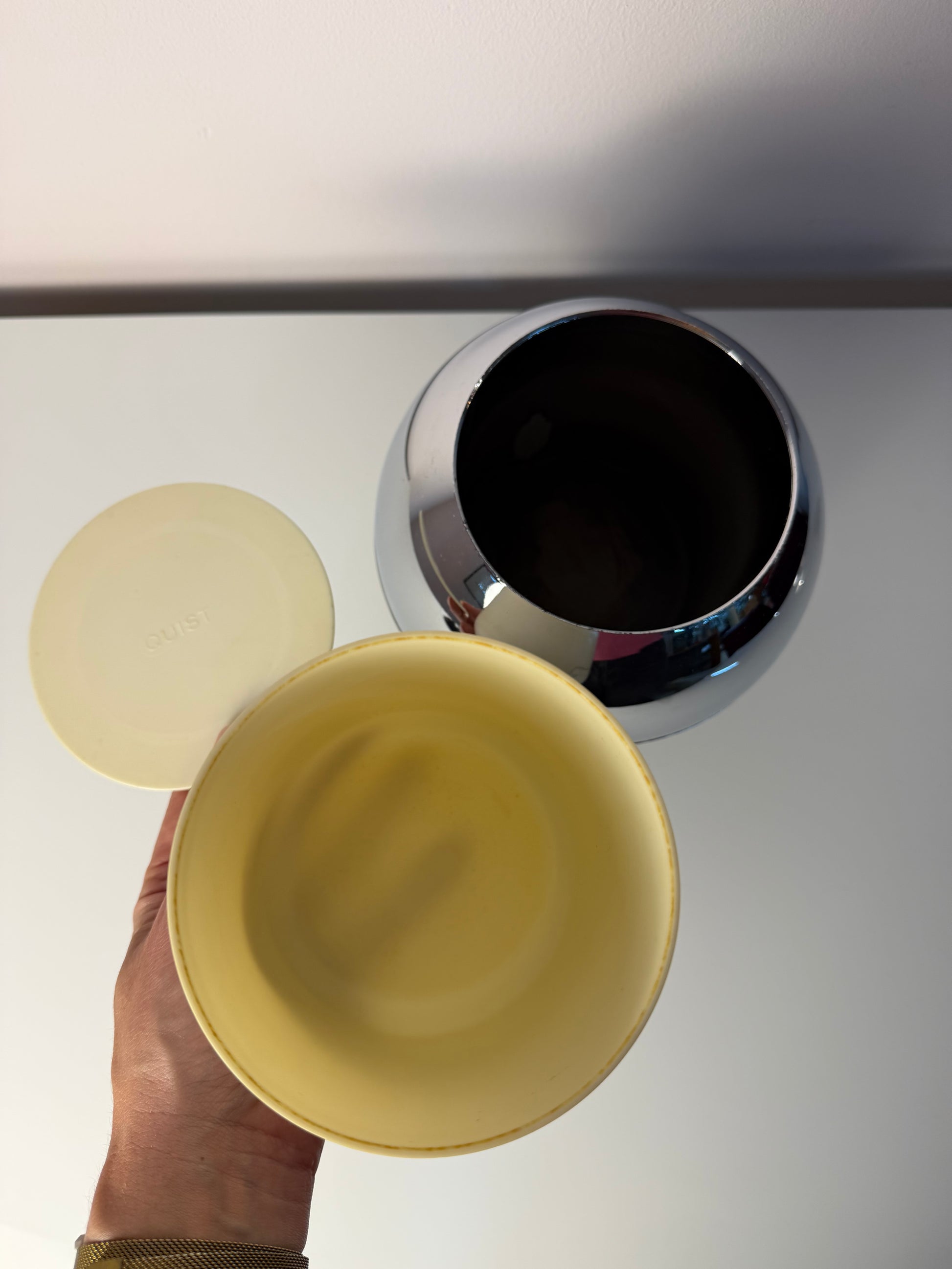 Kugel Eiskübel Chrom Kunststoff von Quist
