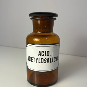 Apothekerglas Acid. Acetylosalicyl braun