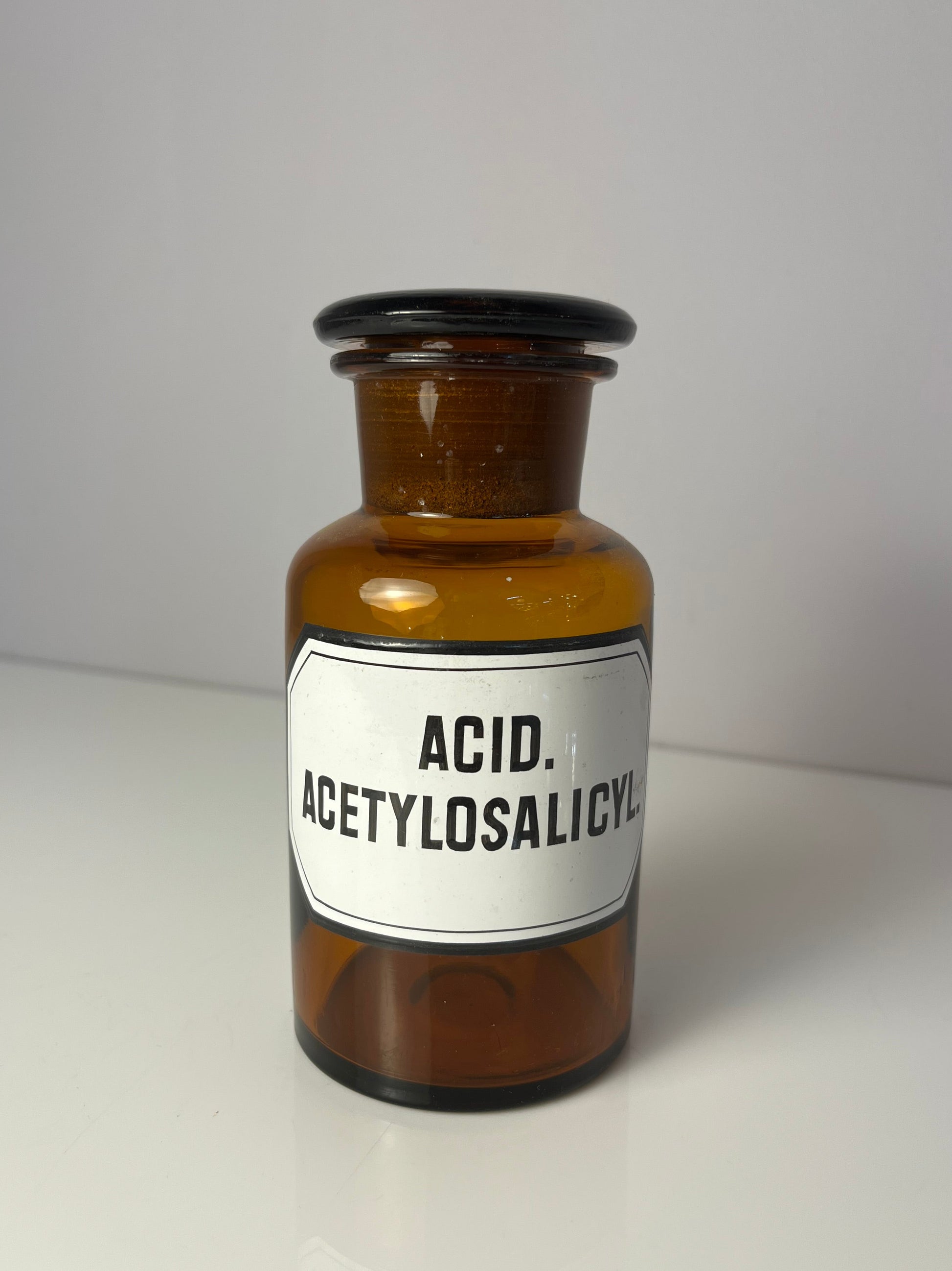 Apothekerglas Acid. Acetylosalicyl braun