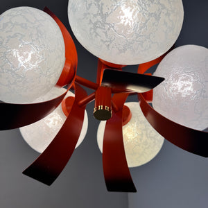 Kronleuchter weiß orange von Richard Essig