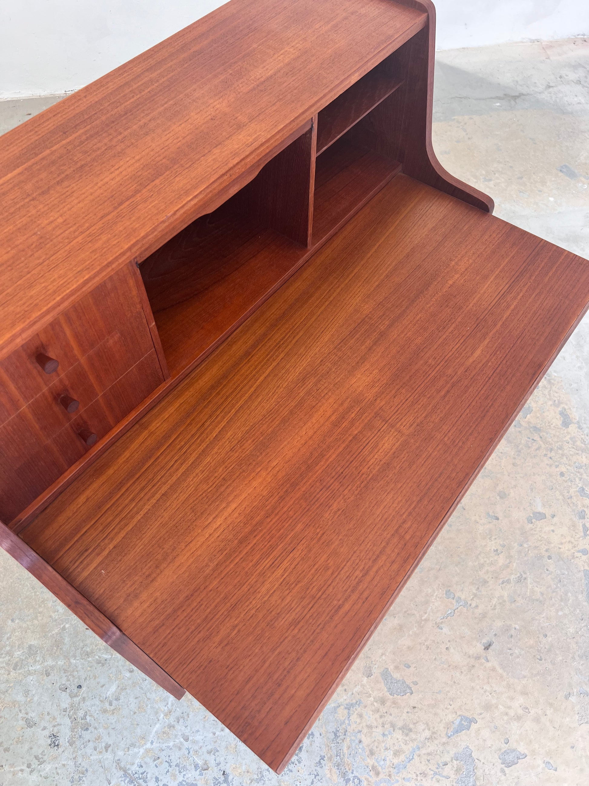 Sekretär Teak mit Spiegel aus Dänemark