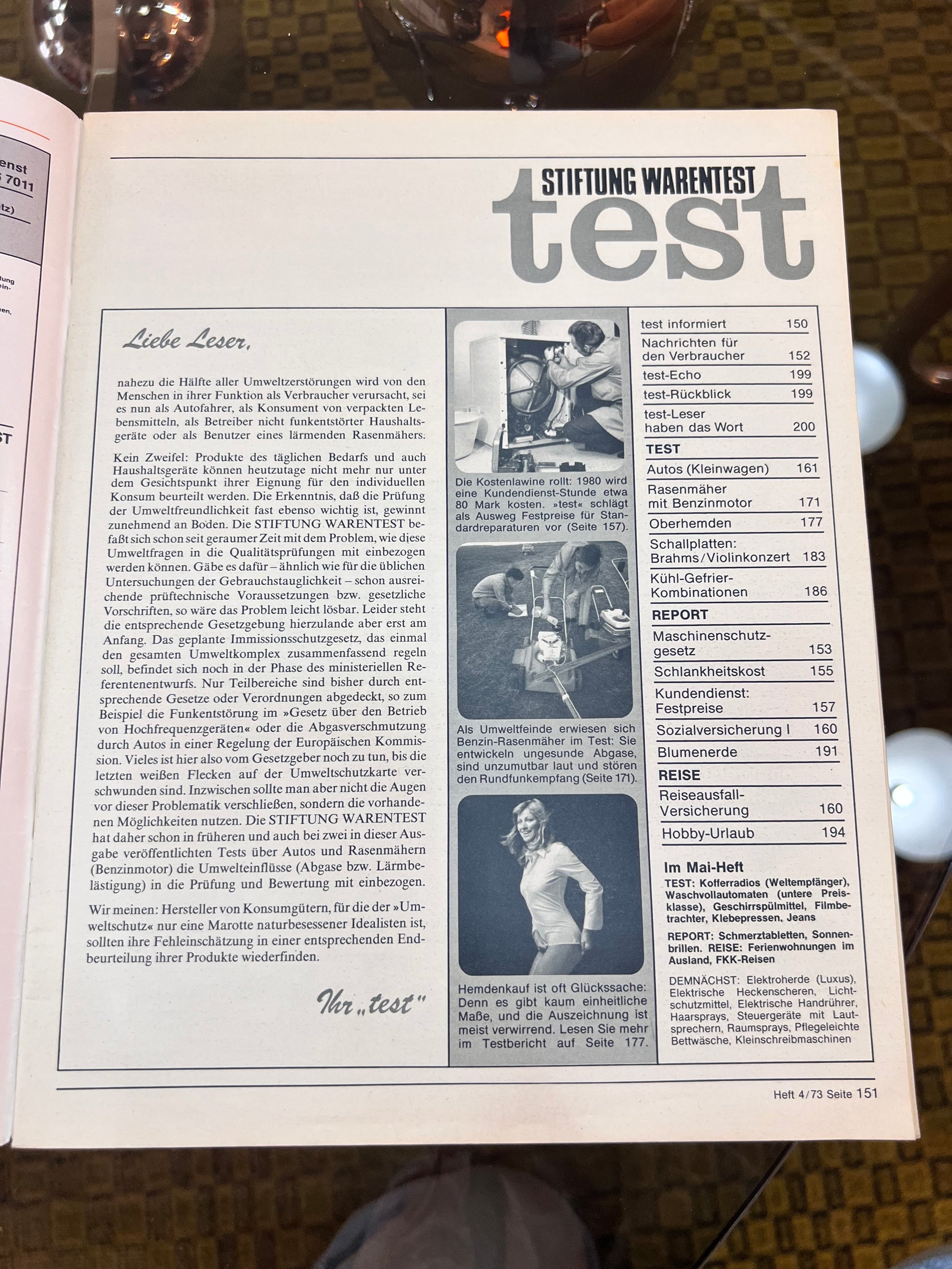 Stiftung Warentest Zeitschrift April 1973