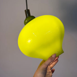 Hängelampe grün Glas von Hans-Agne Jakobsson für Staff