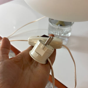 Tischlampe weiß Glas von Daum Nancy