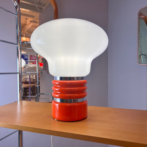 Tischlampe orange weiß von Enrico Tronconi