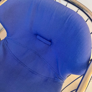Freischwinger Chrom blau von Gastone Rinaldi für Alma