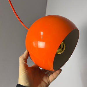 Kugellampe neu lackiert orange aus Dänemark