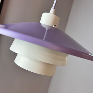 Lamellenlampe neu lackiert weiß lila