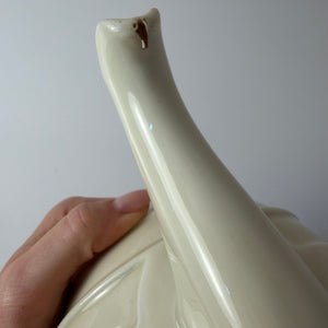 Teekanne Porzellan mit Chrom Thermohülle von Bauscher D.R.P.