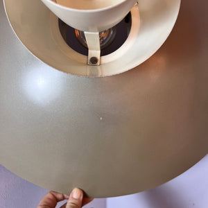 Lamellenlampe creme Messing