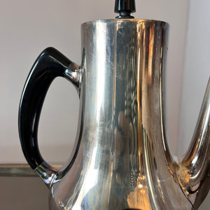 Set: Kanne, Zuckerdose, Milchkännchen & Sauciere Teile EPNS versilbert von Hans Bunde für COHR Denmark