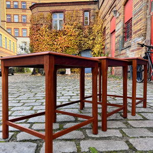 Satztische grau grün Fliesen Teak aus Dänemark