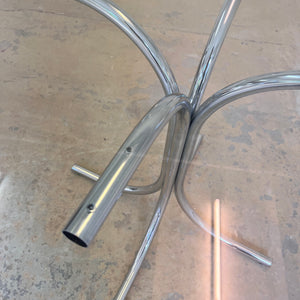 Runder Esstisch Glas & Chrom