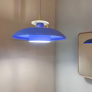 Lamellenlampe neu lackiert blau