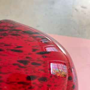 Vase rot schwarz Glas