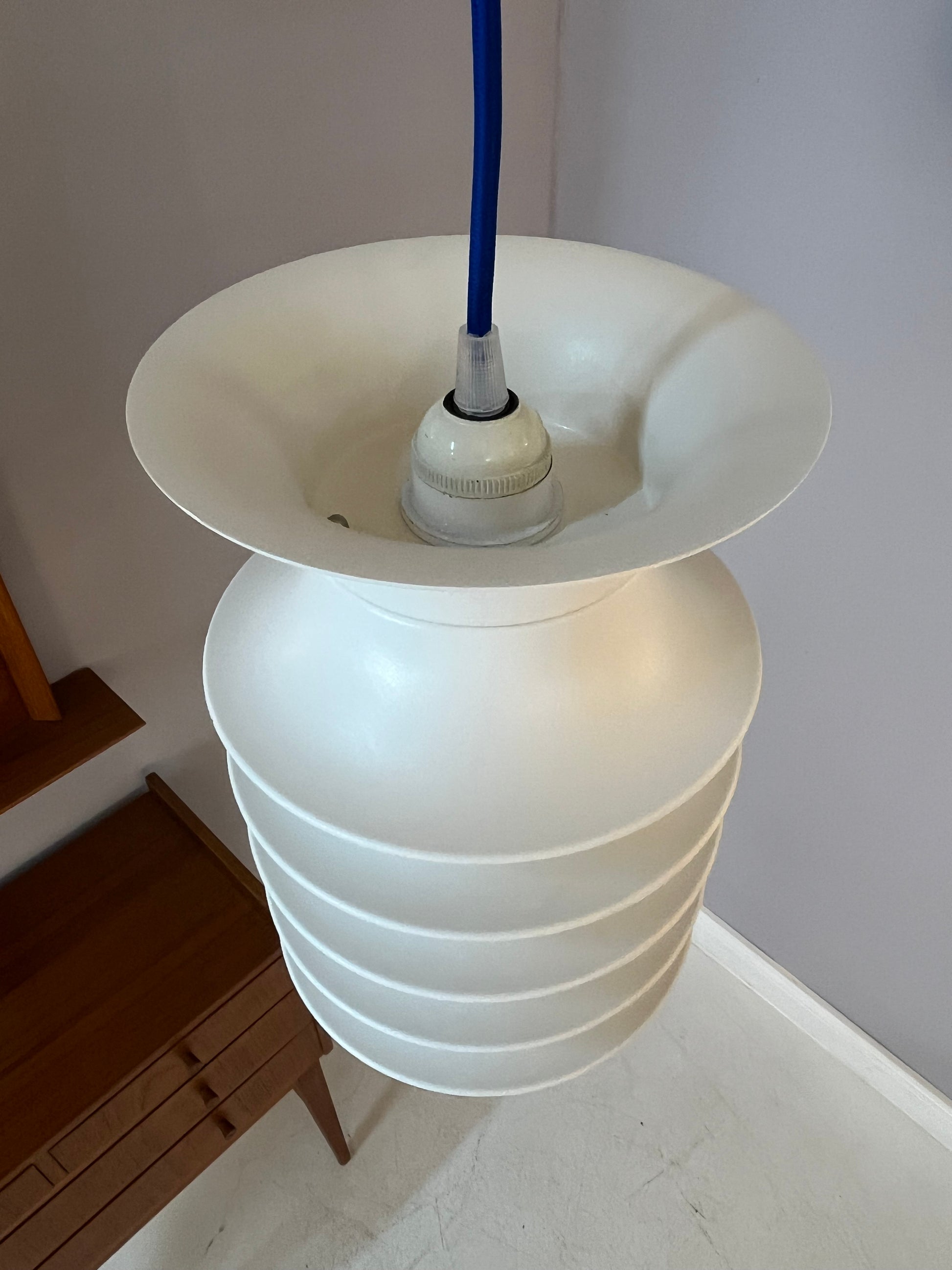 Lamellenlampe Strini weiß Kunststoff