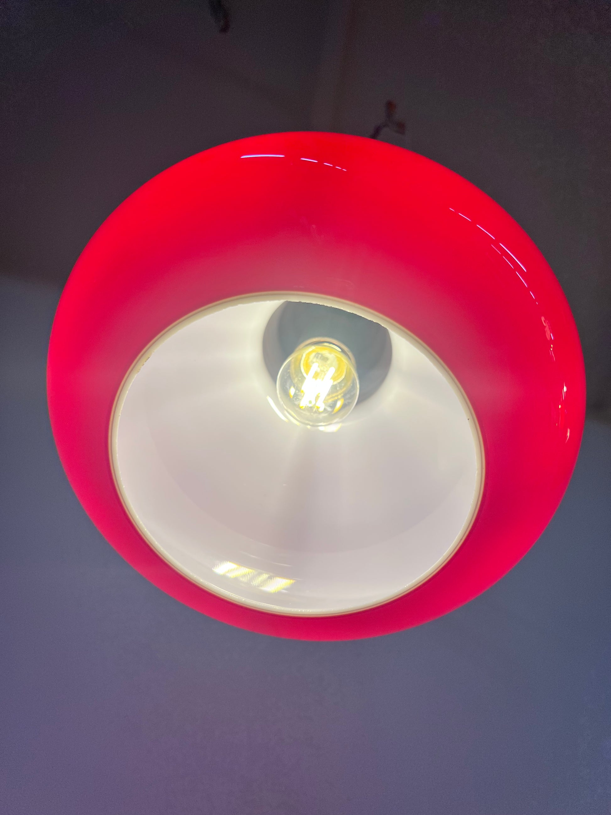 Hängelampe rot Glas von Peill & Putzler