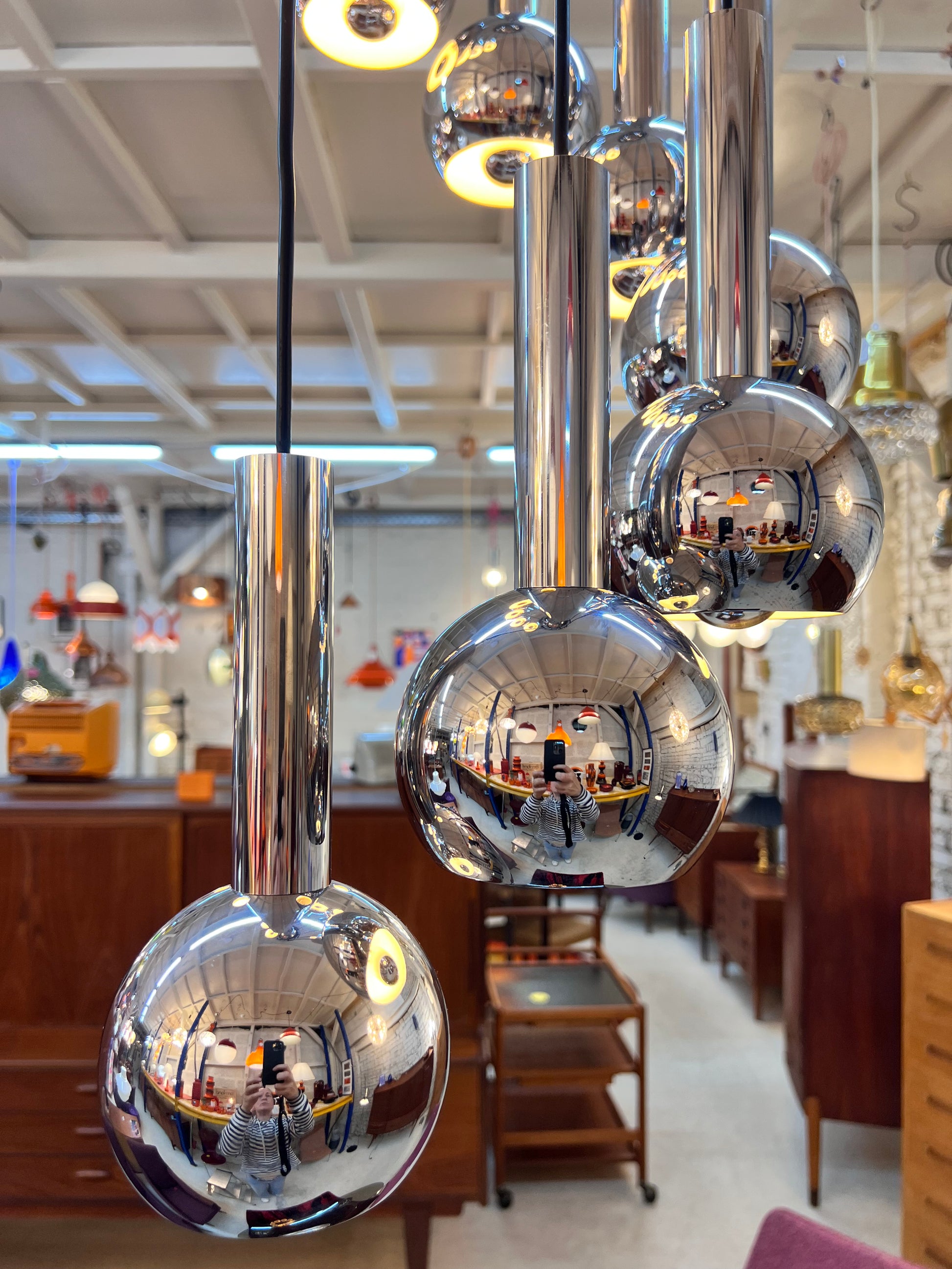 Kaskadenlampe 10-flammig Chrom von STAFF