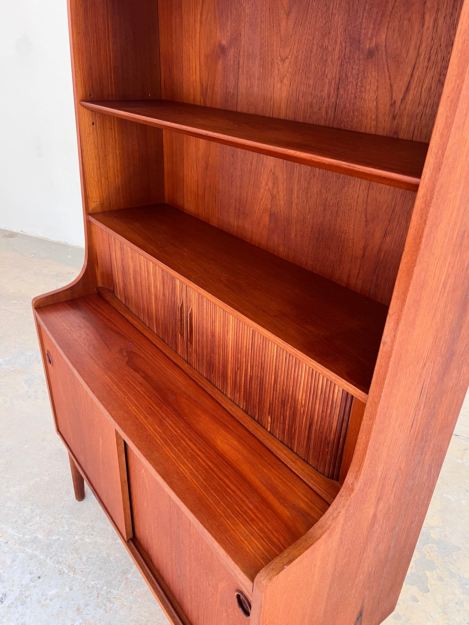 Bücherregal Teak mit Sekretär & Ausziehplatte von Johannes Sorth für Nexø