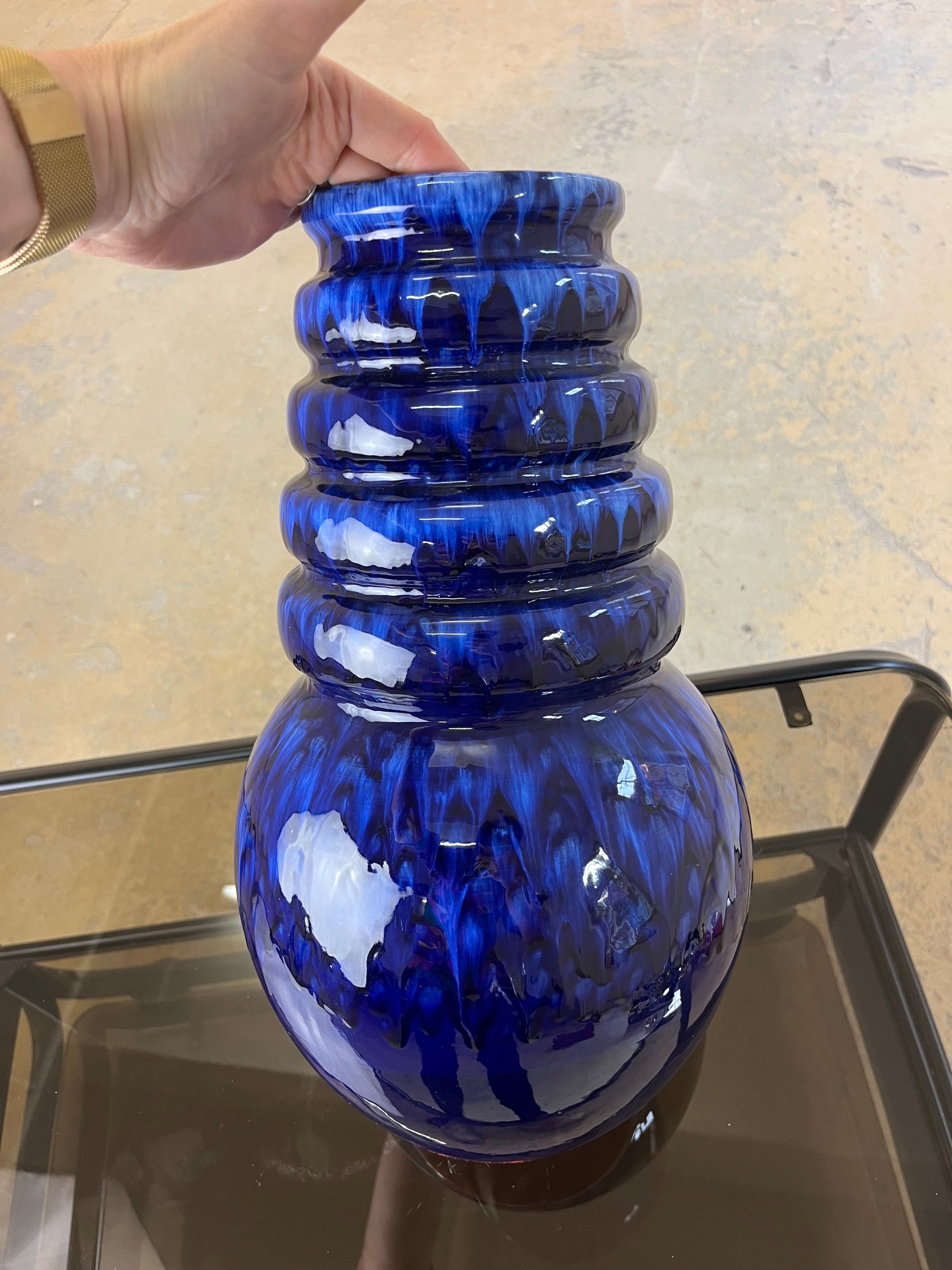 Vase 269-40 blau verlaufend von Scheurich