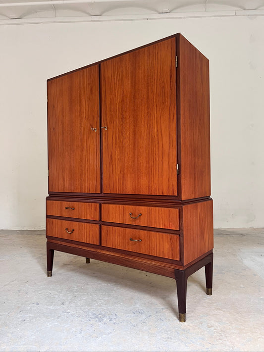 Büroschrank Teak mit Schloss aus Dänemark